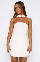Good Graces Halter Mini Dress White