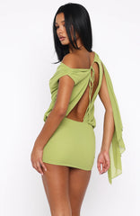 Sicilian Dreams Mini Dress Chartreuse