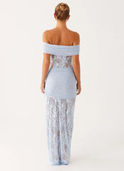 Gracie Twist Maxi Dress - Blue