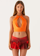 Calisa Cowl Top - Orange