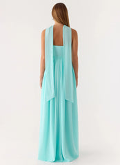 Celestino Scarf Maxi Dress - Aqua
