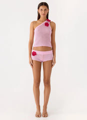 Sunray Shine Crochet Top - Pink