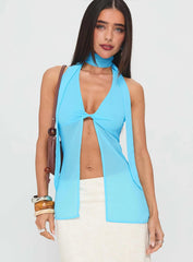 Scarface Tie Top Blue