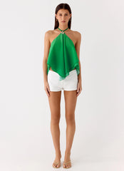 Twin Flame Top - Green Ombre