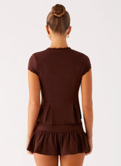 Landon Mini Skort - Chocolate