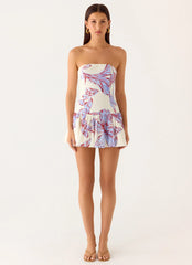 Mario Mini Dress - Purple Floral