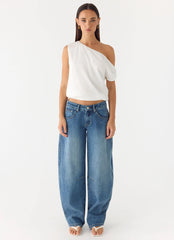 Stick Around Top - White