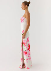 Erivo Strapless Maxi Dress - Ivory Reef