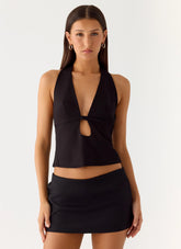 Mirna Halter Top - Black