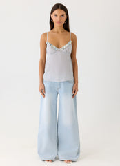 Selina Cami Top - Misty Blue