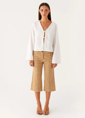 Radley Capri Pants - Brown Gingham