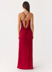 Saria Maxi Dress - Deep Red