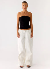 Adrienna Strapless Top - Black