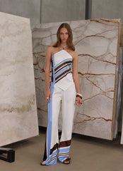 Julissa Halter Top - Purple Stripe