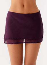 Caleb Mini Skirt - Plum