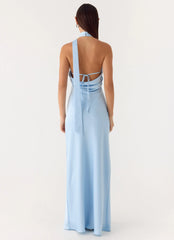 Keena Scarf Maxi Dress - Blue