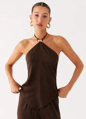 Jorjianna Halter Top - Chocolate
