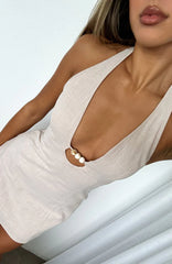 Forever With You Halter Mini Dress Oat