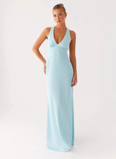 Desi Halterneck Maxi Dress - Mint