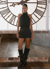 Willow Chiffon Top - Black Spot