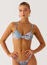 Tainy Bikini Top - Aqua Blur