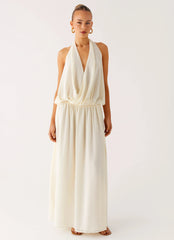 Narlah Halter Maxi Dress - Ivory