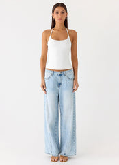 Chauncey Halter Top - White