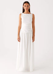 Carmel High Neck Maxi Dress - White
