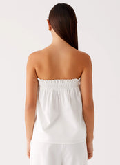 Wynter Babydoll Top - White