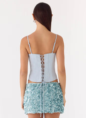 Ania Corset Top - Blue