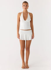 Illuminate Halter Top - White