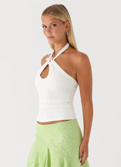 Daydreamin Halter Top - White