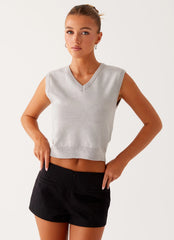 Tyne Knit Vest - Grey