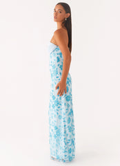 Prism Beaded Maxi Dress - Blue