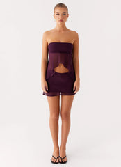 Caleb Mini Skirt - Plum