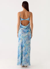 Alouette Maxi Dress - Aqua Paisley
