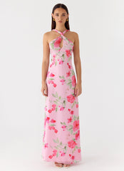 Serafim Chiffon Maxi Dress - Petal Soleil