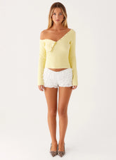 Waverly Knit Top - Pastel Yellow