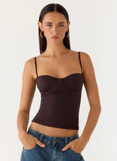 Ame Underwire Top - Chocolate