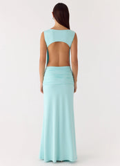 Fault Line Maxi Dress - Aqua