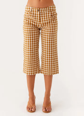 Radley Capri Pants - Brown Gingham