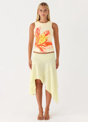 Jacqui Beaded Tank Top - Yellow