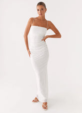 Paxton Beaded Maxi Dress - White