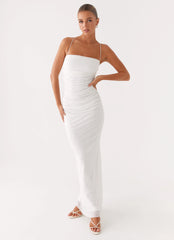 Paxton Beaded Maxi Dress - White
