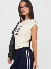 Cali Babe Cold Shoulder Top Ivory