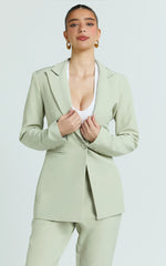 Single Breasted Blazer in Sage Green
