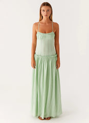 Jacinda Drop Waist Maxi Dress - Sage