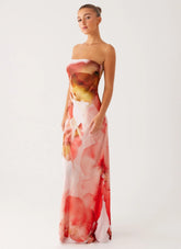 Kunis Maxi Dress - Peach Rose