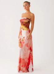 Kunis Maxi Dress - Peach Rose