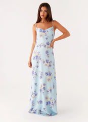 Liana Cowl Maxi Dress - Print